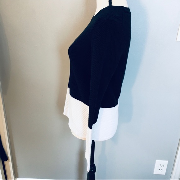Tommy Hilfiger Black & White Fitted Sweater - Picture 3 of 6